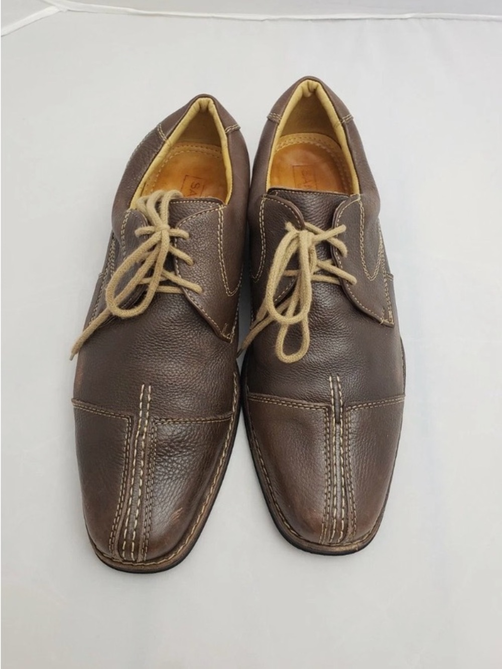 SANDRO Men's Dress Shoes Comfort Soft & Gel, Size 9.5 D Brown Leather